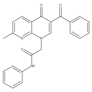 2-(3-benzoyl-7-methyl-4-oxo-1,8-naphthyridin-1(4H)-yl)-N-phenylacetamide结构式