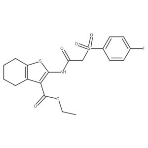 Ethyl 2-(2-((4-fluorophenyl)sulfonyl)acetamido)-4,5,6,7-tetrahydrobenzo[b]thiophene-3-carboxylate Structure