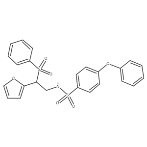 N-[2-(2-furyl)-2-(phenylsulfonyl)ethyl]-4-phenoxybenzenesulfonamide结构式