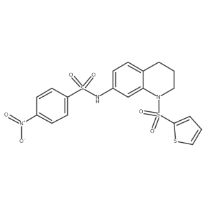 4-nitro-N-(1-(thiophen-2-ylsulfonyl)-1,2,3,4-tetrahydroquinolin-7-yl)benzenesulfonamide Structure