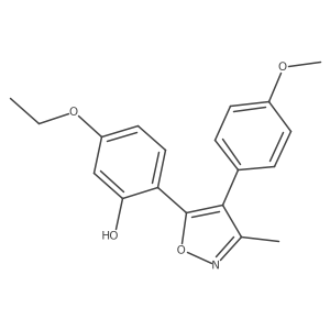 5-Ethoxy-2-[4-(4-methoxyphenyl)-3-methyl-1,2-oxazol-5-yl]phenol结构式