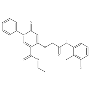 Ethyl 4-(2-((3-chloro-2-methylphenyl)amino)-2-oxoethoxy)-6-oxo-1-phenyl-1,6-dihydropyridazine-3-carboxylate Structure