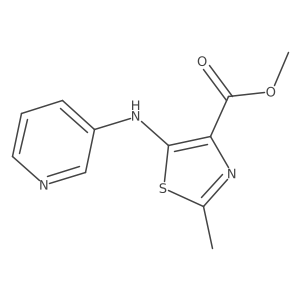 2-Methyl-5-(pyridin-3-ylamino)-thiazole-4-carboxylic acid methyl ester结构式