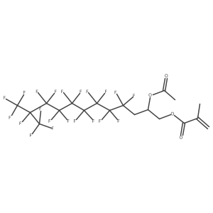 C=C(C)C(=O)OCC(CC(F)(F)C(F)(F)C(F)(F)C(F)(F)C(F)(F)C(F)(F)C(F)(F)C(F)(C(F)(F)F)C(F)(F)F)OC(C)=O结构式