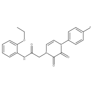 N-(2-ethoxyphenyl)-2-[4-(4-fluorophenyl)-2,3-dioxo-1,2,3,4-tetrahydropyrazin-1-yl]acetamide结构式