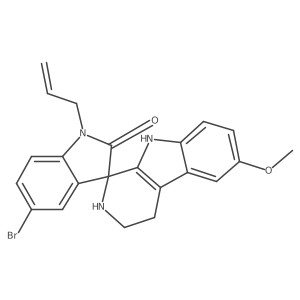 1'-allyl-5'-bromo-6-methoxy-2,3,4,9-tetrahydrospiro[beta-carboline-1,3'-indol]-2'(1'H)-one结构式