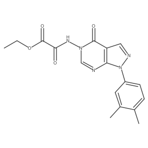 ethyl 2-((1-(3,4-dimethylphenyl)-4-oxo-1H-pyrazolo[3,4-d]pyrimidin-5(4H)-yl)amino)-2-oxoacetate Structure