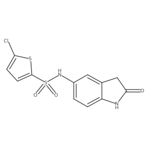 5-chloro-N-(2-oxoindolin-5-yl)thiophene-2-sulfonamide结构式