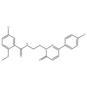 5-chloro-N-(2-(3-(4-chlorophenyl)-6-oxopyridazin-1(6H)-yl)ethyl)-2-methoxybenzamide结构式