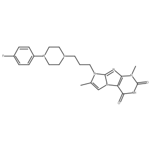 8-(3-(4-(4-fluorophenyl)piperazin-1-yl)propyl)-1,7-dimethyl-1H-imidazo[2,1-f]purine-2,4(3H,8H)-dione结构式