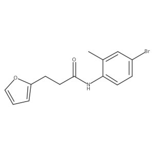 N-(4-bromo-2-methylphenyl)-3-(furan-2-yl)propanamide结构式