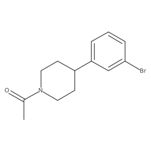 1-[4-(3-Bromophenyl)-1-piperidinyl]ethanone Structure