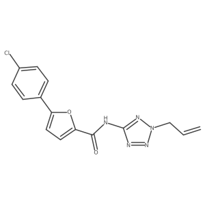 5-(4-chlorophenyl)-N-[2-(prop-2-en-1-yl)-2H-tetrazol-5-yl]furan-2-carboxamide结构式