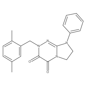 2-(2,5-dimethylbenzyl)-8-phenyl-7,8-dihydroimidazo[2,1-c][1,2,4]triazine-3,4(2H,6H)-dione结构式