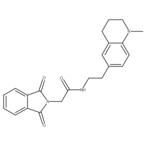 2-(1,3-dioxoisoindolin-2-yl)-N-(2-(1-methyl-1,2,3,4-tetrahydroquinolin-6-yl)ethyl)acetamide结构式