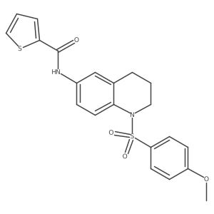 N-[1-(4-methoxybenzenesulfonyl)-1,2,3,4-tetrahydroquinolin-6-yl]thiophene-2-carboxamide Structure