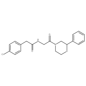 2-(4-chlorophenyl)-N-(2-oxo-2-(2-phenylmorpholino)ethyl)acetamide结构式