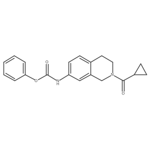 Phenyl (2-(cyclopropanecarbonyl)-1,2,3,4-tetrahydroisoquinolin-7-yl)carbamate结构式