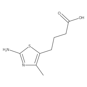 2-Amino-4-methyl-5-thiazolebutanoic acid Structure
