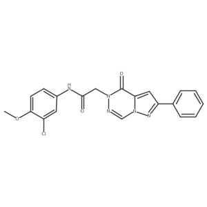 N-(3-chloro-4-methoxyphenyl)-2-(4-oxo-2-phenylpyrazolo[1,5-d][1,2,4]triazin-5(4H)-yl)acetamide Structure