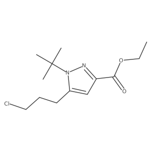 ethyl 1-tert-butyl-5-(3-chloropropyl)-1H-pyrazole-3-carboxylate Structure