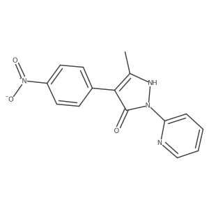 3-Methyl-4-(4-nitrophenyl)-1-(pyridin-2-yl)-1h-pyrazol-5-ol Structure