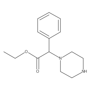 Ethyl 2-phenyl-2-(piperazin-1-yl)acetate结构式