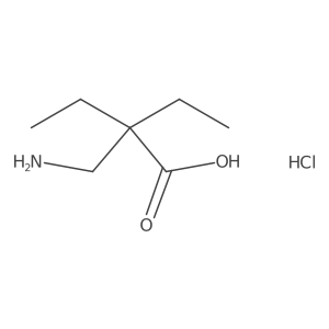 2-(Aminomethyl)-2-ethylbutanoic acid hydrochloride Structure