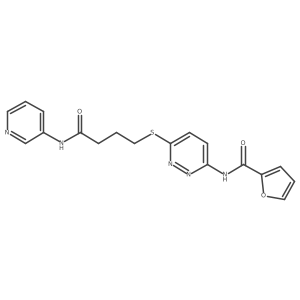 N-(6-((4-oxo-4-(pyridin-3-ylamino)butyl)thio)pyridazin-3-yl)furan-2-carboxamide结构式