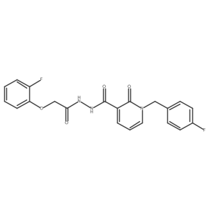 1-(4-fluorobenzyl)-N'-(2-(2-fluorophenoxy)acetyl)-2-oxo-1,2-dihydropyridine-3-carbohydrazide Structure