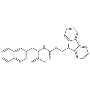 2-(9H-Fluoren-9-ylmethoxycarbonylamino)-3-quinolin-3-YL-propionic acid结构式