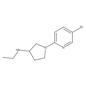 1-(5-bromo-2-pyridinyl)-N-ethyl-3-pyrrolidinamine结构式