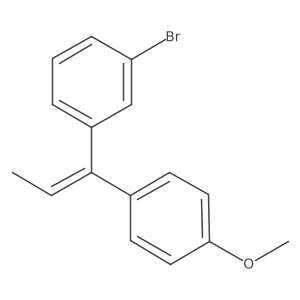 1-Bromo-3-[1-(4-methoxyphenyl)prop-1-enyl]benzene结构式