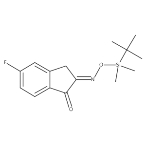 5-Fluoro-1H-indene-1,2(3H)-dione 2-[O-[(1,1-dimethylethyl)dimethylsilyl]oxime]结构式