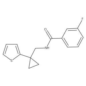 O=C(NCC1(c2cccs2)CC1)c1cccc(F)c1结构式