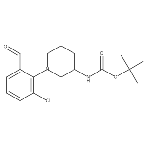 (R)-tert-butyl 1-(2-chloro-6-formylphenyl)piperidin-3-ylcarbamate Structure
