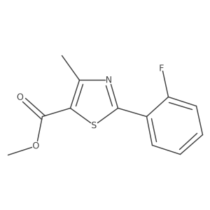 Methyl 2-(2-fluorophenyl)-4-methyl-5-thiazolecarboxylate结构式