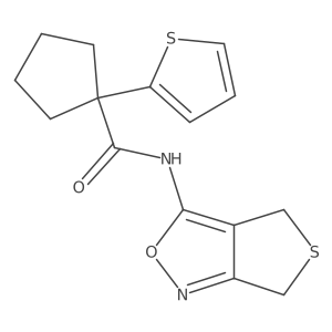N-(4,6-dihydrothieno[3,4-c]isoxazol-3-yl)-1-(2-thienyl)cyclopentanecarboxamide Structure