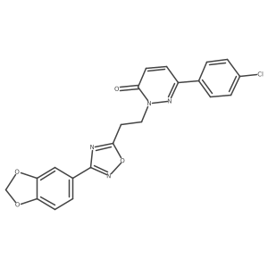 2-{2-[3-(2H-1,3-benzodioxol-5-yl)-1,2,4-oxadiazol-5-yl]ethyl}-6-(4-chlorophenyl)-2,3-dihydropyridazin-3-one结构式