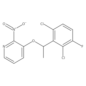 (S)-3-(1-(2,6-Dichloro-3-fluorophenyl)-ethoxy)-2-nitropyridine结构式