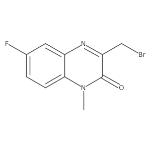 3-(Bromomethyl)-6-fluoro-1-methyl-1,2-dihydroquinoxalin-2-one结构式