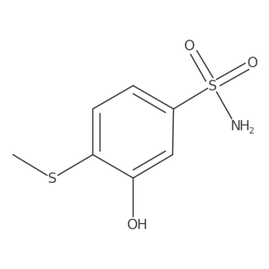 3-Hydroxy-4-(methylthio)benzenesulfonamide Structure