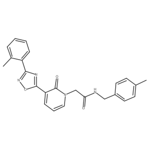 N-(4-methylbenzyl)-2-(2-oxo-3-(3-(o-tolyl)-1,2,4-oxadiazol-5-yl)pyridin-1(2H)-yl)acetamide结构式