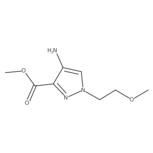methyl 4-amino-1-(2-methoxyethyl)-1H-pyrazole-3-carboxylate结构式