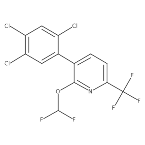 Pyridine, 2-(difluoromethoxy)-3-(2,4,5-trichlorophenyl)-6-(trifluoromethyl)- Structure