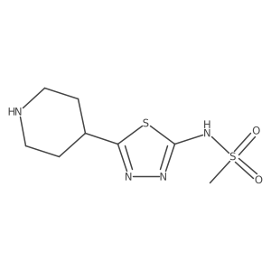 N-[5-(Piperidin-4-yl)-1,3,4-thiadiazol-2-yl]methanesulfonamide Structure
