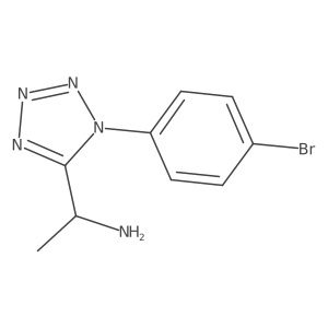 1-[1-(4-bromophenyl)-1H-1,2,3,4-tetrazol-5-yl]ethan-1-amine结构式