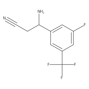 3-Amino-3-[3-fluoro-5-(trifluoromethyl)phenyl]propanenitrile Structure