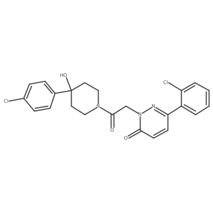 6-(2-chlorophenyl)-2-{2-[4-(4-chlorophenyl)-4-hydroxypiperidino]-2-oxoethyl}-3(2H)-pyridazinone Structure