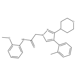 N-(2-methoxyphenyl)-2-(3-morpholino-4-(o-tolyl)-1H-pyrazol-1-yl)acetamide结构式